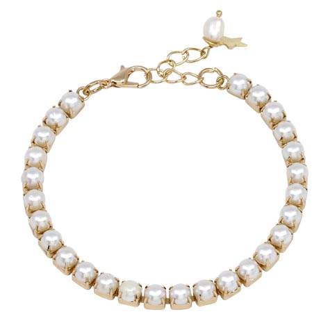 Tennis Bracelet with Pearls - MIA's Italy