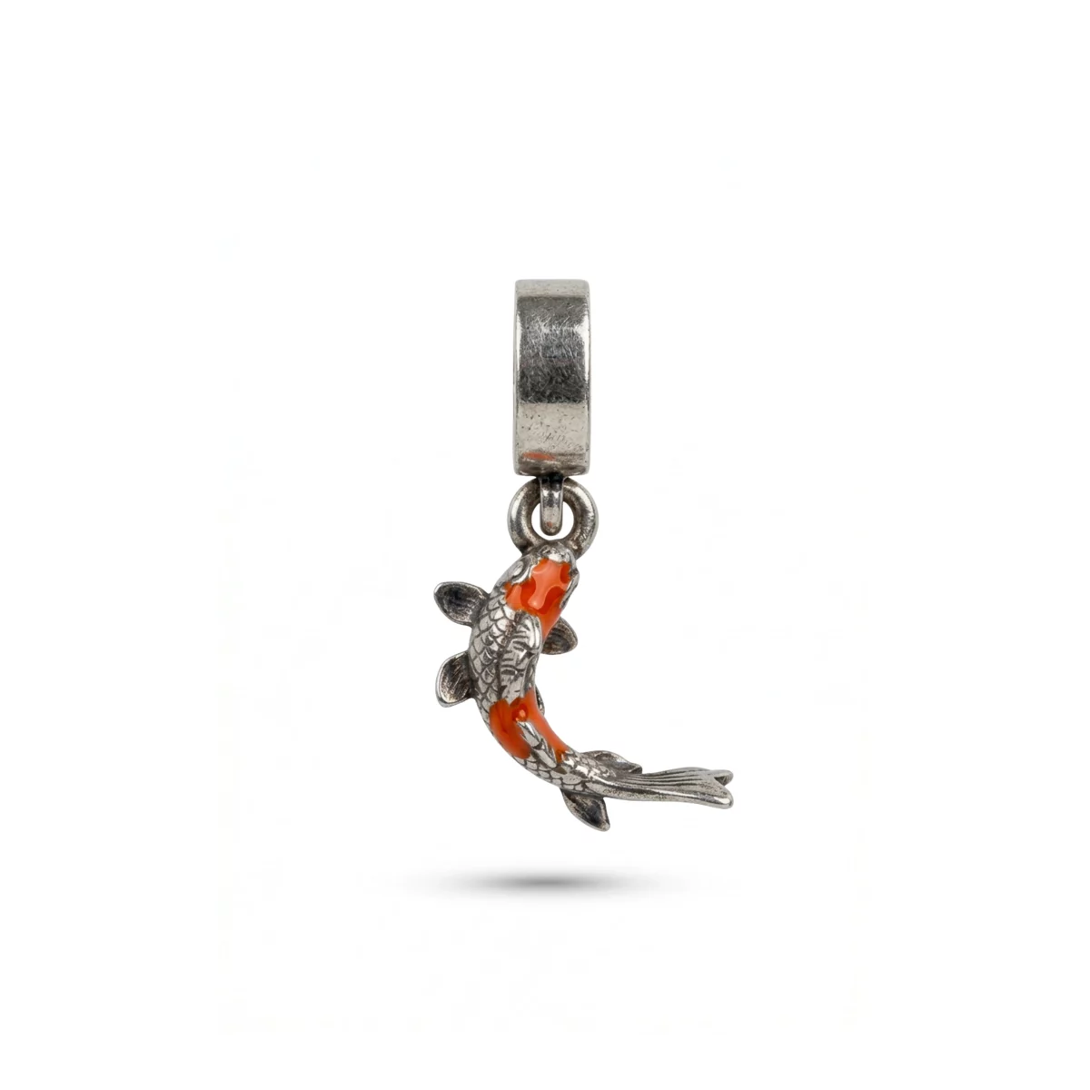 Silver Koi Carp charm