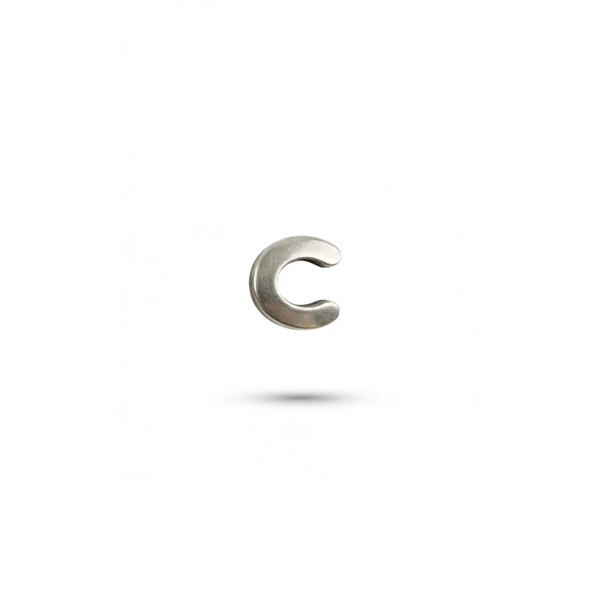 Silver letter C charm