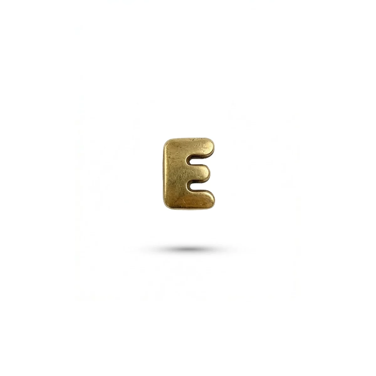 Gold Letter E charm