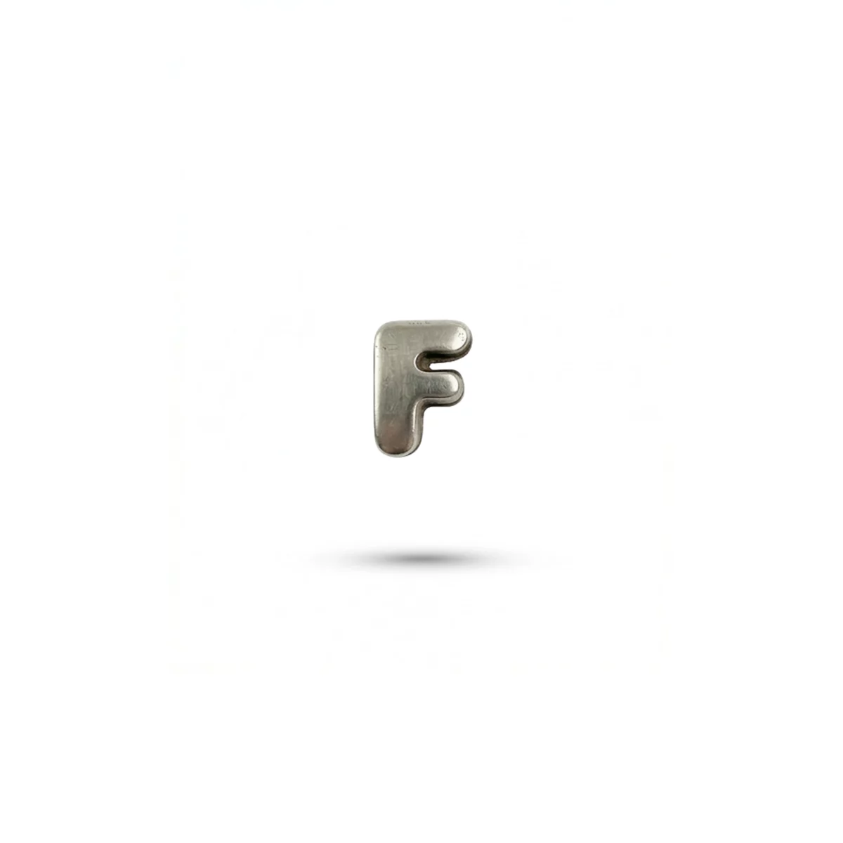 Silver Letter F charm
