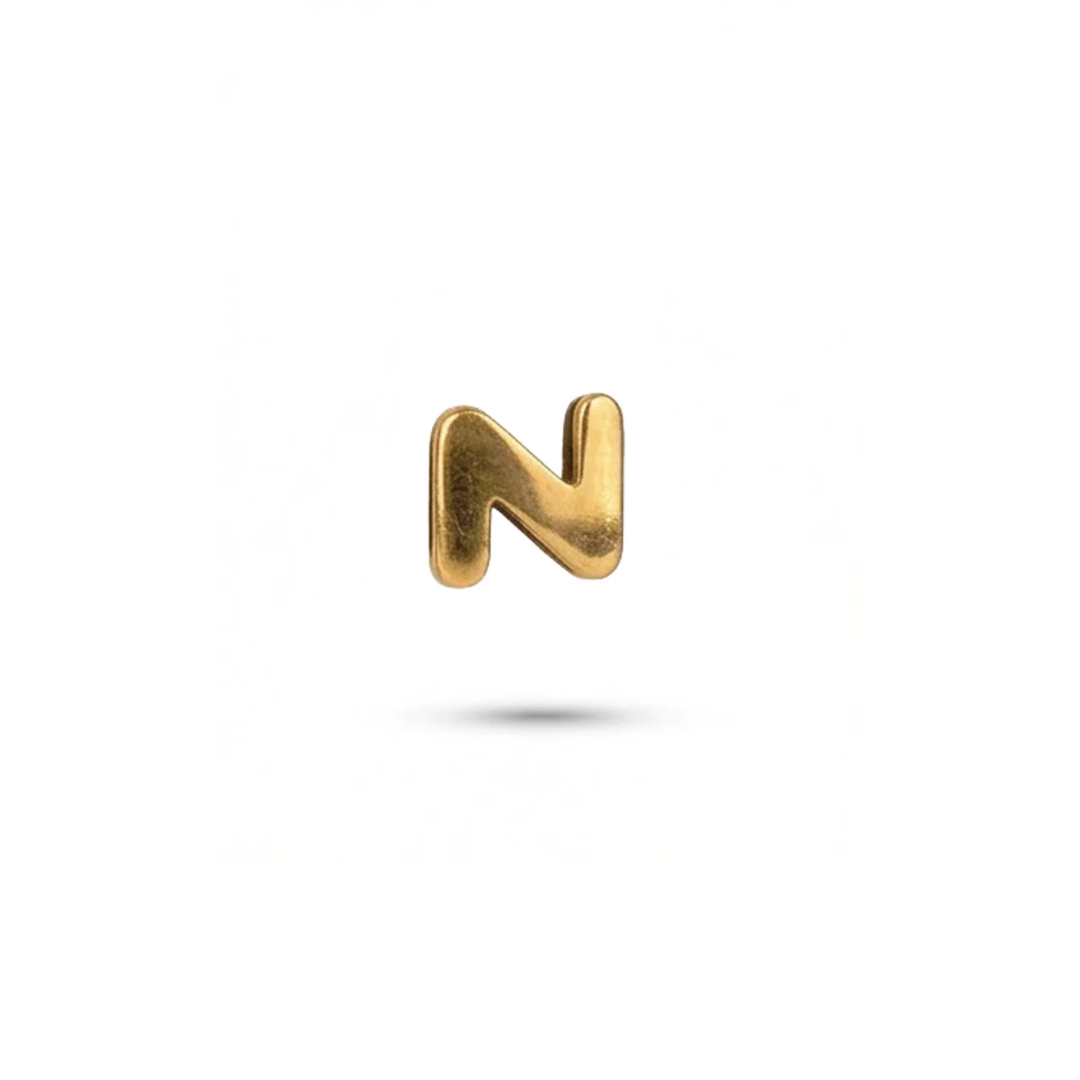 Gold Letter N charm