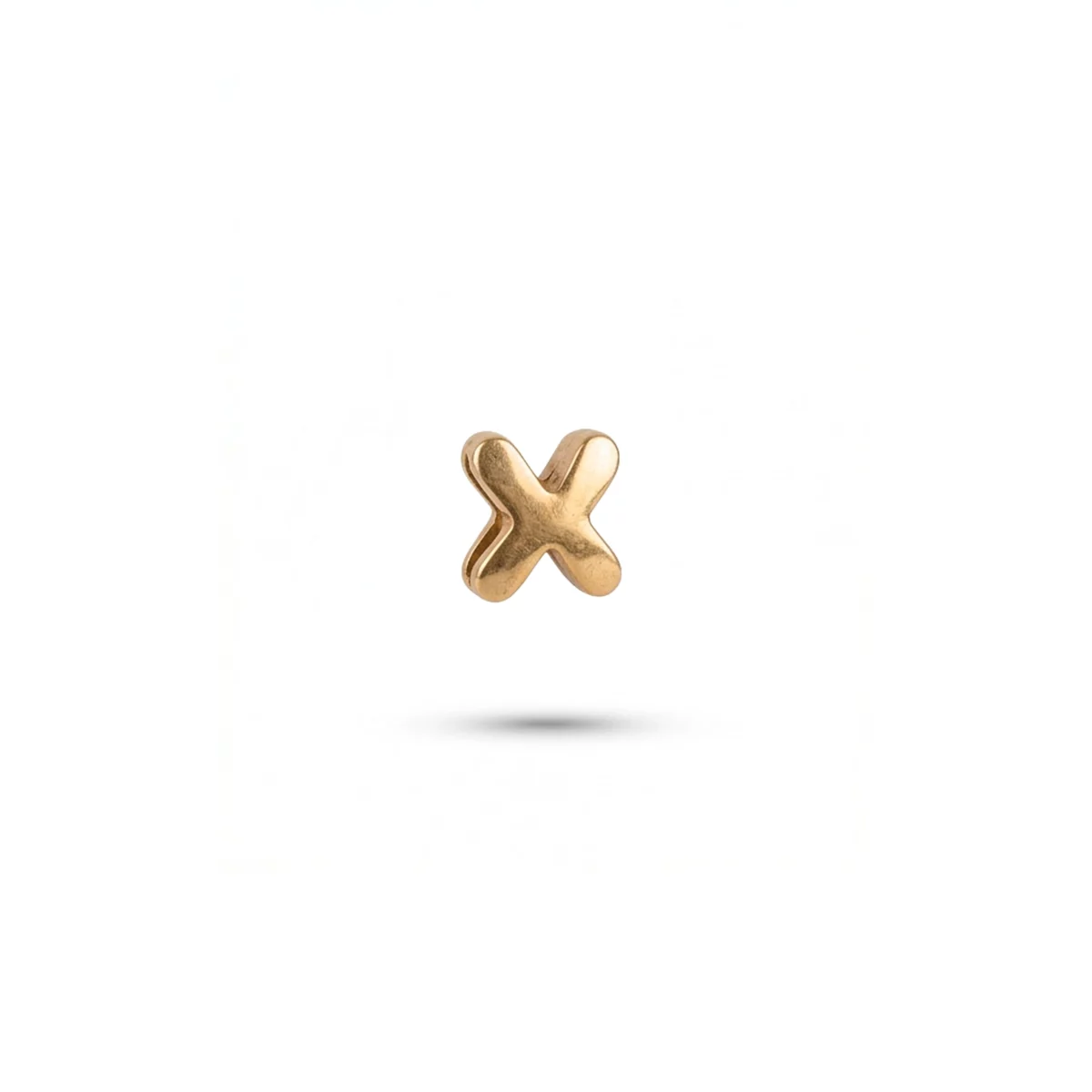 Gold Letter X charm