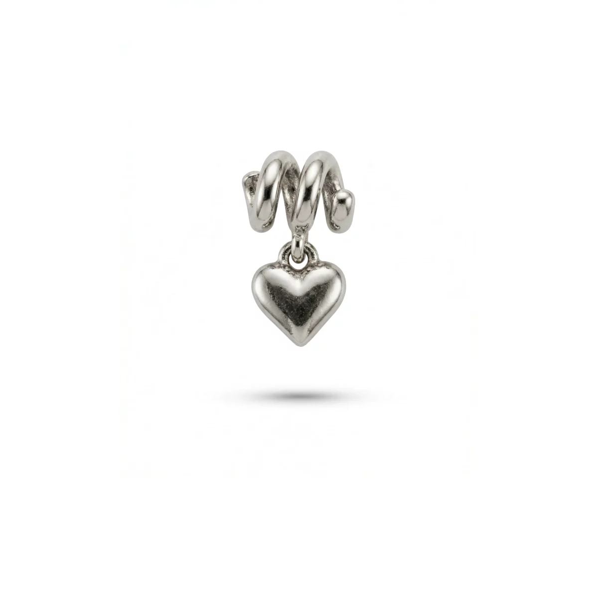 Charm Cuore pendente silver